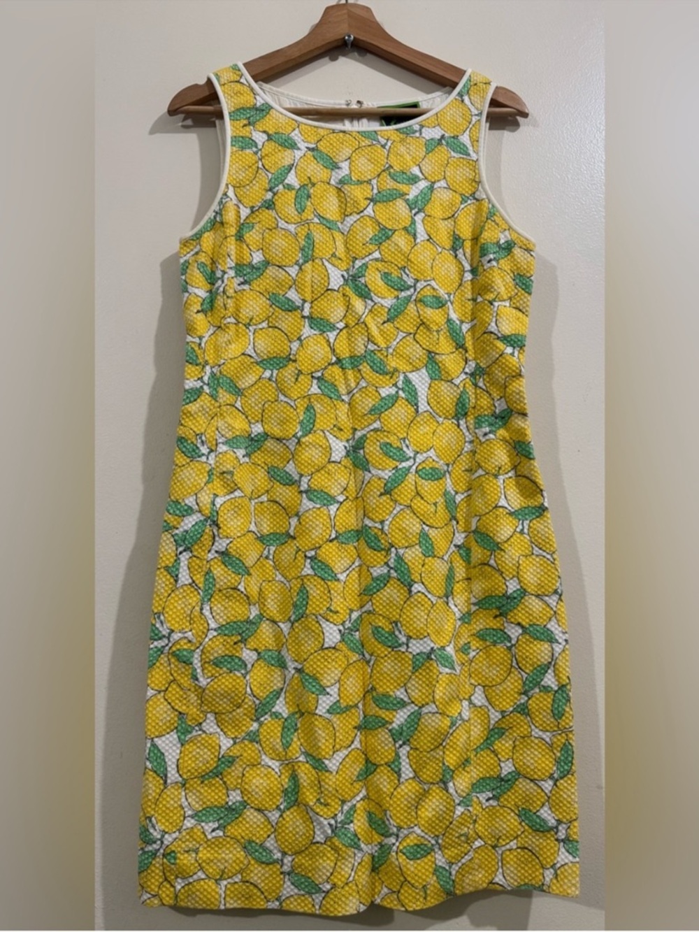 WONDER Sleeveless Lemon-Print Midi Dress in Yellow